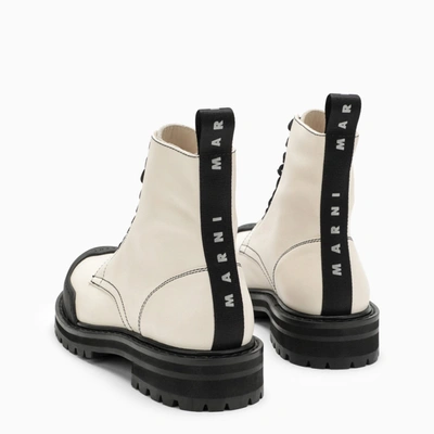Shop Marni Dada Army Boot White/black