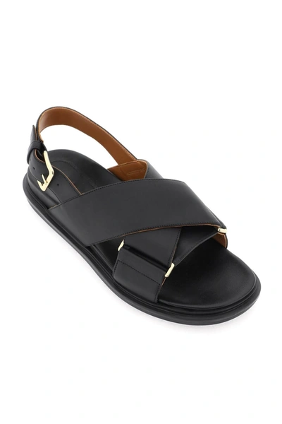 Shop Marni Fussbett Calfskin Sandals