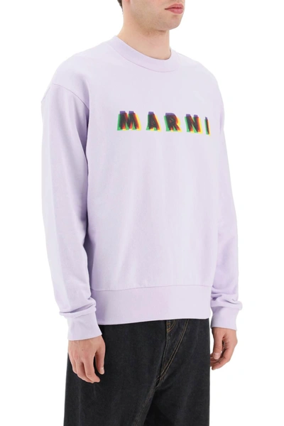Shop Marni Logo Printed Sweatshirt