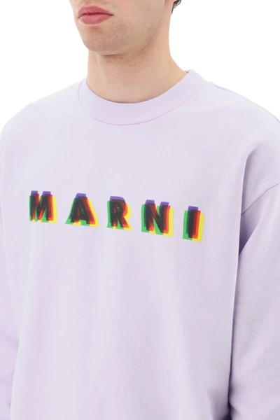 Shop Marni Logo Printed Sweatshirt