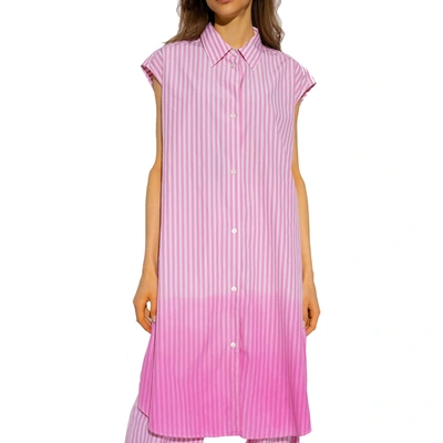 Shop Marni Striped Asymmetric Shirt