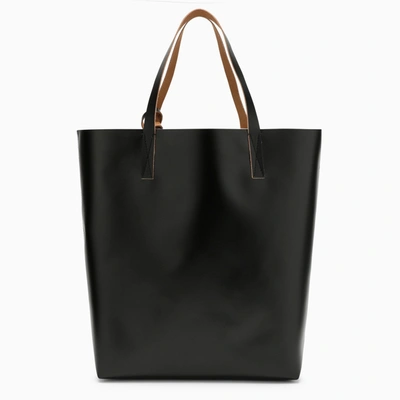 Shop Marni Tote Bag White/black With Print