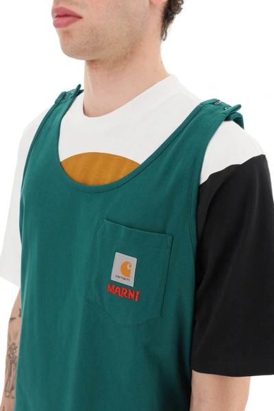 Shop Marni X Carhartt T Shirt With Sewn In Tank Top