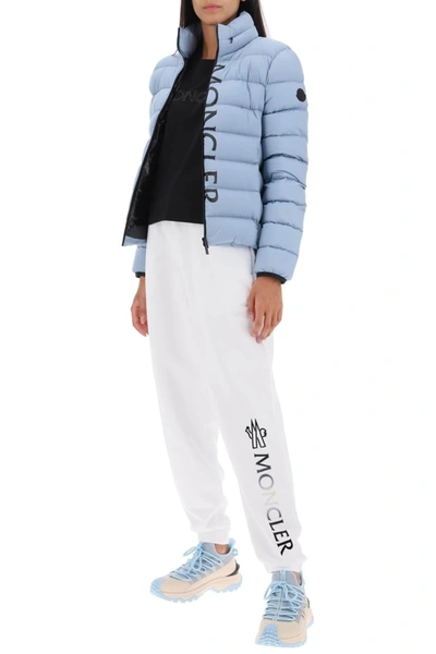Shop Moncler Joggers With Flocked Logo