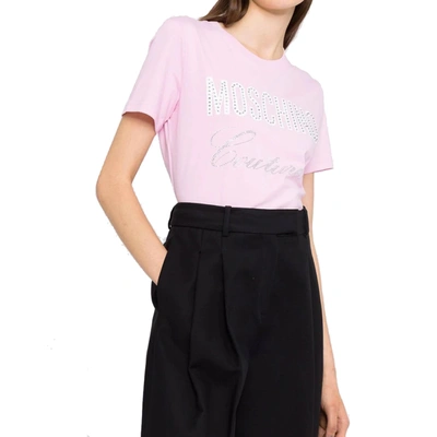 Shop Moschino Couture Couture Crystal Embellished T Shirt