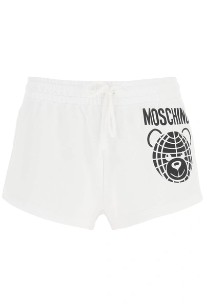 Shop Moschino Sporty Shorts With Teddy Print