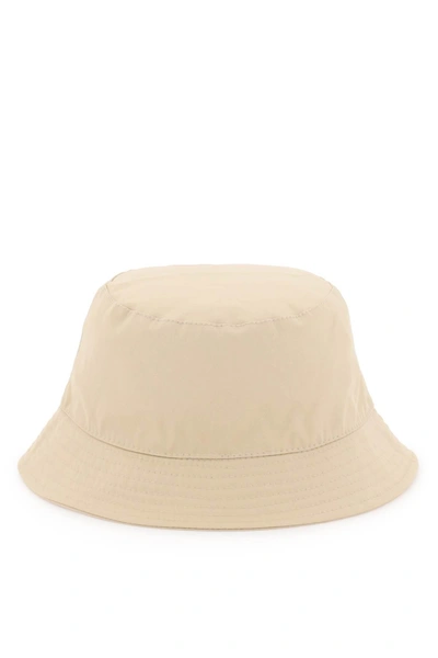 Shop Msgm Cotton Bucket Hat With Embroidery