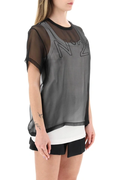 Shop N°21 N.21 Georgette T Shirt With Logo