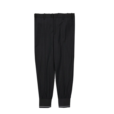 Shop Neil Barrett Wool Striped Pants