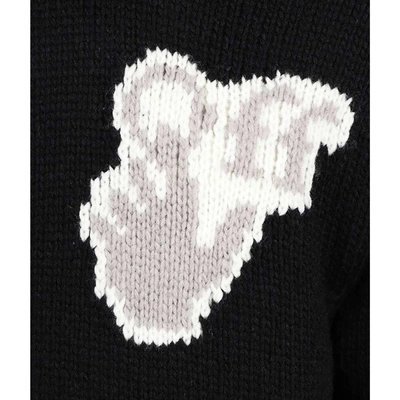 Shop Off-white Off White Off White Knitted Hooded Sweatshirt