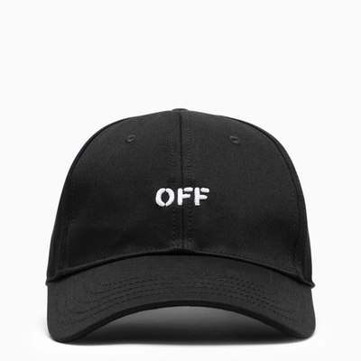 Shop Off-white Off White™ Black Baseball Cap With Logo