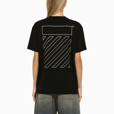 Shop Off-white Off White™ Black Crew Neck T Shirt With Logo