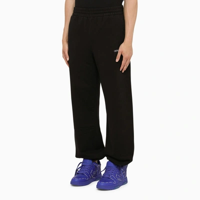 Shop Off-white Off White™ Black Jogging Trousers In Jersey