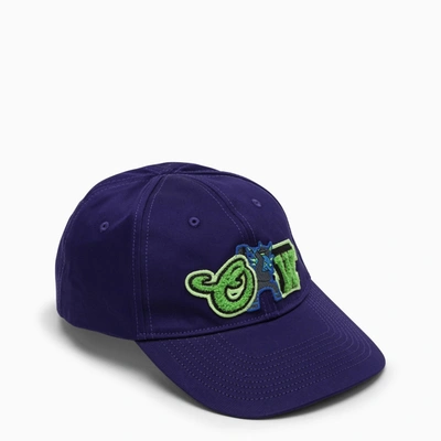 Shop Off-white Off White™ Purple Hat With Embroidery