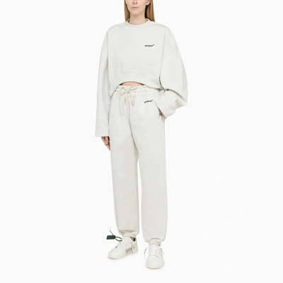 Shop Off-white Off White™ White Cotton Jogging Trousers