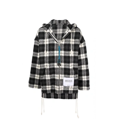 Shop Palm Angels Hooded Patch Jacket