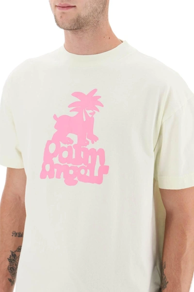 Shop Palm Angels Leon Logo T Shirt