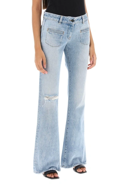 Shop Palm Angels Low Rise Waist Bootcut Jeans