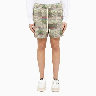 Shop Palm Angels Multicoloured Cotton Bermuda Shorts