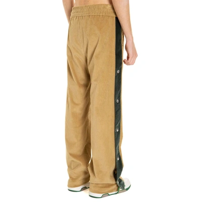 Shop Palm Angels Ribbed Cotton And Wool Pants