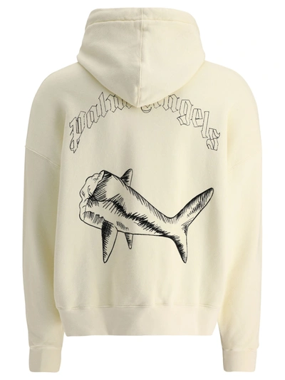 Shop Palm Angels Split Shark Hoodie