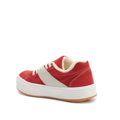Shop Palm Angels Suede Logo Sneakers