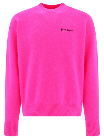 Shop Palm Angels Sweater With Embroidered Logo