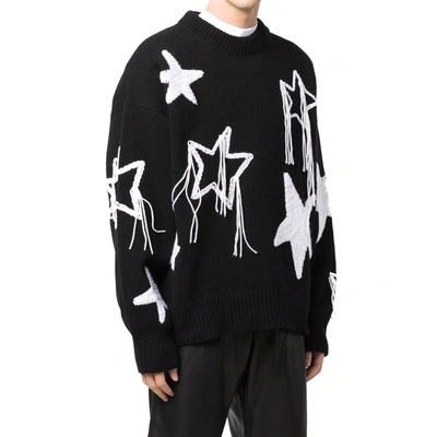 Shop Palm Angels Wool Star Embellished Sweater
