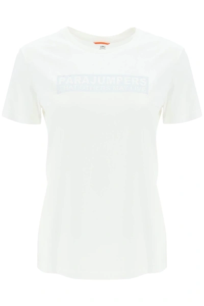 Shop Parajumpers 'box' Slim Fit Cotton T Shirt