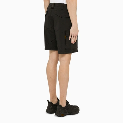 Shop Parajumpers Black Multi Pocket Bermuda Shorts