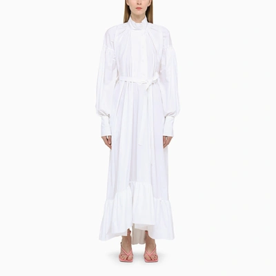 Shop Patou White Cotton Long Dress