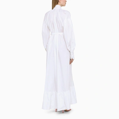Shop Patou White Cotton Long Dress