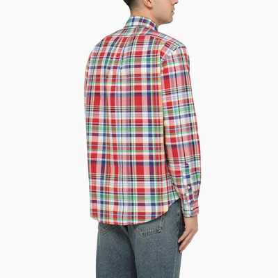 Shop Polo Ralph Lauren Multicoloured Check Pattern Cotton Shirt