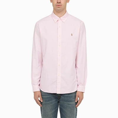 Shop Polo Ralph Lauren Pink/white Striped Cotton Shirt