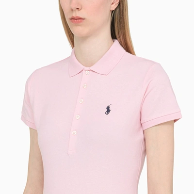 Shop Polo Ralph Lauren Pink Piqué Polo Shirt With Logo