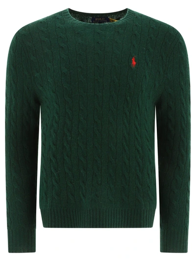 Shop Polo Ralph Lauren Pony Cable Knit Sweater