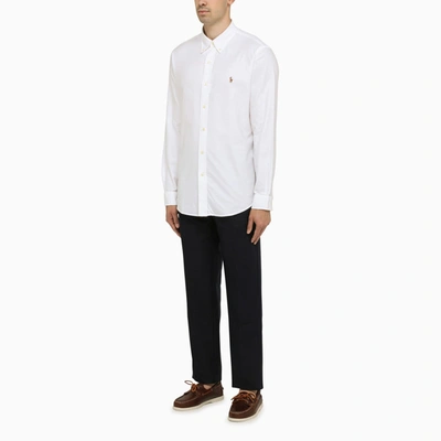 Shop Polo Ralph Lauren White Custom Fit Oxford Shirt