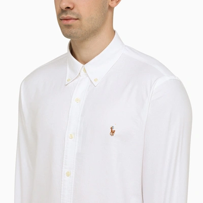 Shop Polo Ralph Lauren White Custom Fit Oxford Shirt