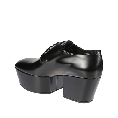 Shop Prada Leather Platform Loafers