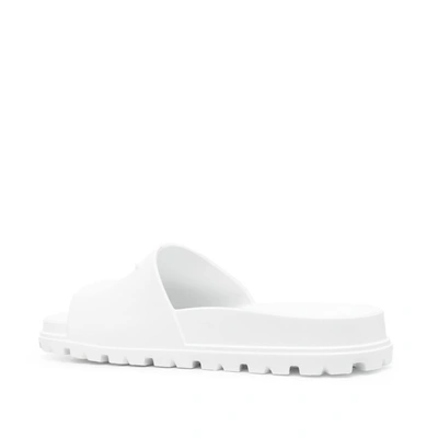 Shop Prada Logo Rubber Flats