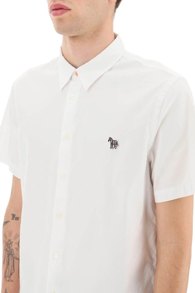 Shop Ps By Paul Smith Ps Paul Smith Short Sleeve Shirt In Organic Cotton