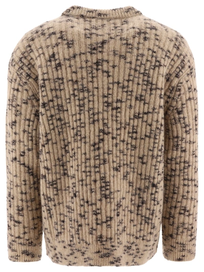 Shop Raf Simons Ribbed Jacquard Sweater