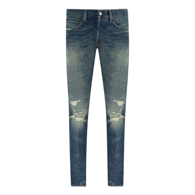 Shop Ralph Lauren Denim Supply 067 Worn Blue Jeans