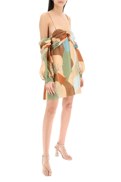 Shop Raquel Diniz 'abby' Linen Silk Mini Dress