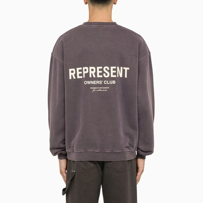 Shop Represent Vintage Purple Cotton Crewneck Sweatshirt