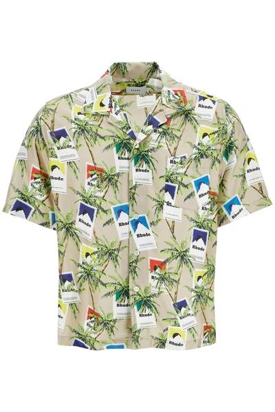 Shop Rhude 'cigarette' Bowling Shirt In Silk