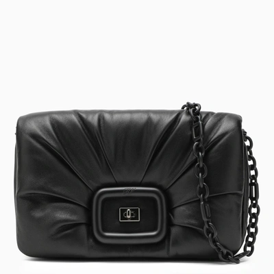 Shop Roger Vivier Black Leather Shoulder Bag