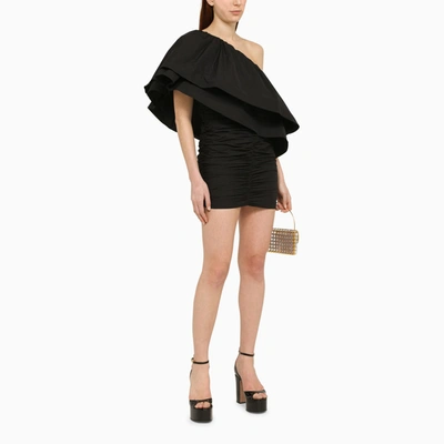 Shop Rotate Birger Christensen Black One Shoulder Dress