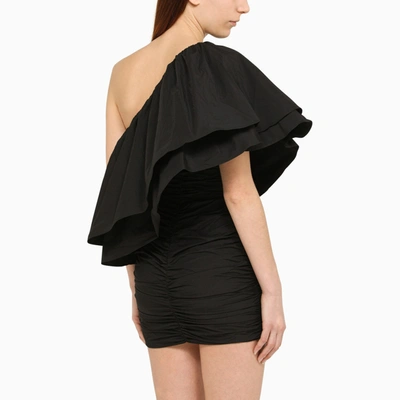 Shop Rotate Birger Christensen Black One Shoulder Dress