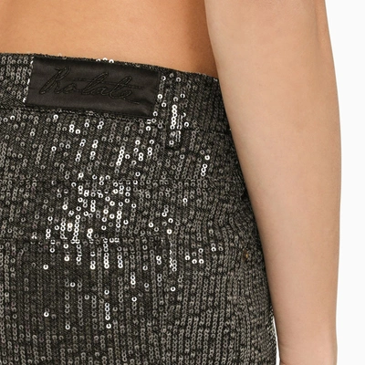Shop Rotate Birger Christensen Black Miniskirt With Micro Sequins